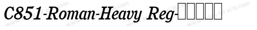 C851-Roman-Heavy Reg字体转换